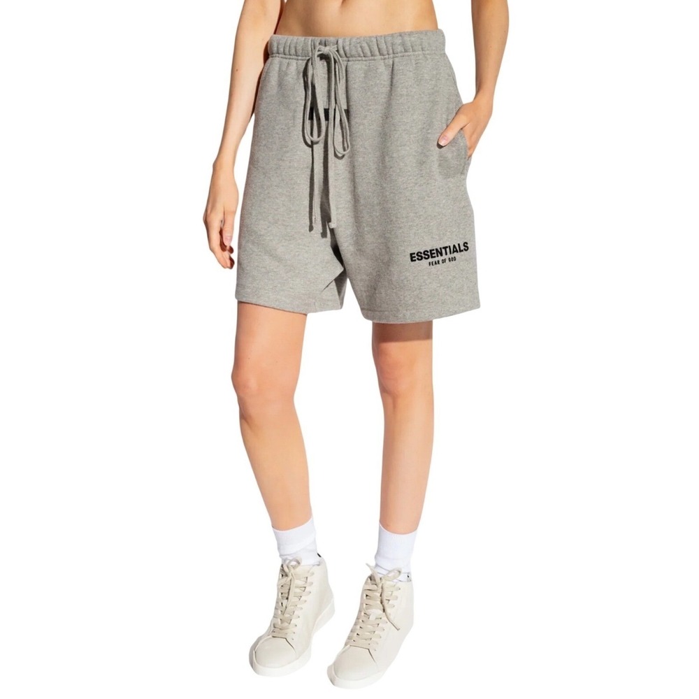Fear of God Essentials Sweat Shorts Dark Oatmeal‎ Heather Grey 160BT212013F L